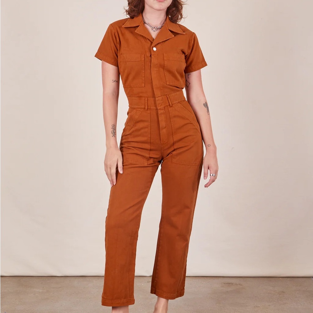 2XL Big Bud Press Burnt Terracotta Short-Sleeve Jumpsuit